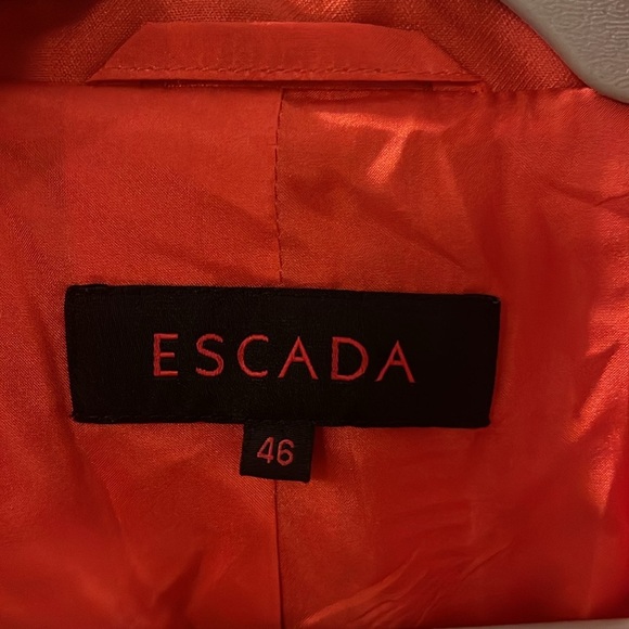 Escada Vintage Silk Blend Skirt Set In Orange - Picture 9 of 14